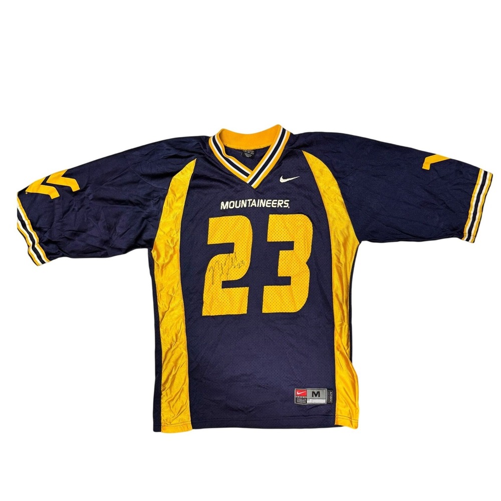 Nike West Virginia Mountaineers Mike Logan #23 Signed Jersey Mens Medium